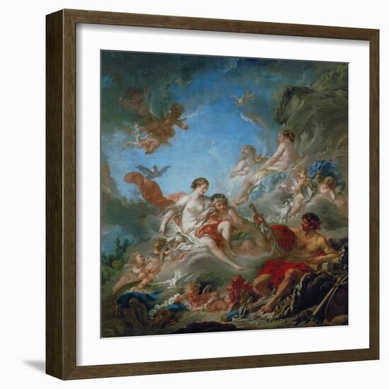 Vulcan Presenting Venus with Arms for Aeneas-Francois Boucher-Framed Giclee Print