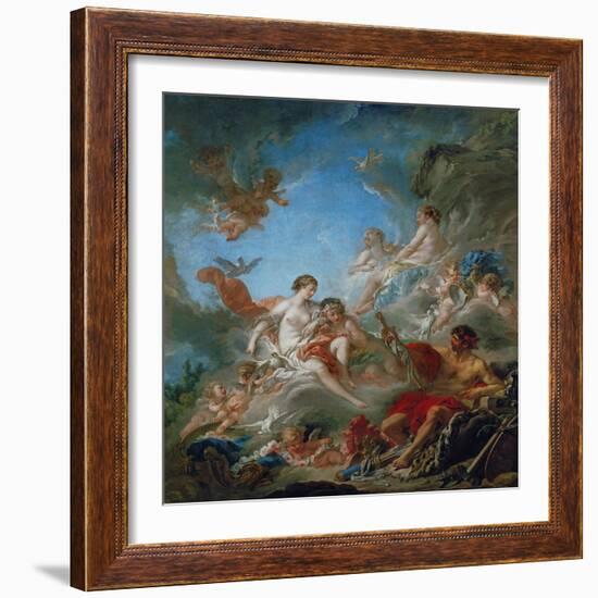 Vulcan Presenting Venus with Arms for Aeneas-Francois Boucher-Framed Giclee Print