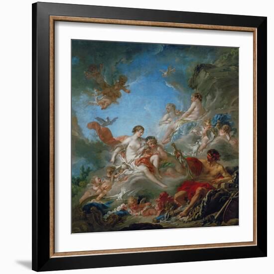 Vulcan Presenting Venus with Arms for Aeneas-Francois Boucher-Framed Giclee Print