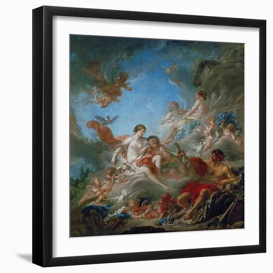 Vulcan Presenting Venus with Arms for Aeneas-Francois Boucher-Framed Giclee Print