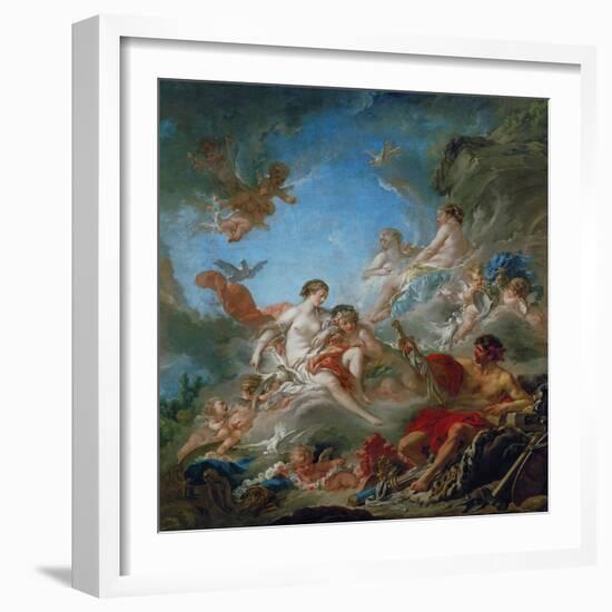 Vulcan Presenting Venus with Arms for Aeneas-Francois Boucher-Framed Giclee Print