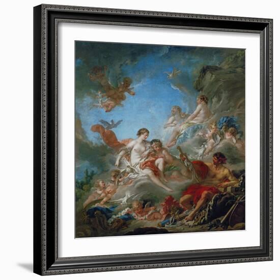 Vulcan Presenting Venus with Arms for Aeneas-Francois Boucher-Framed Giclee Print