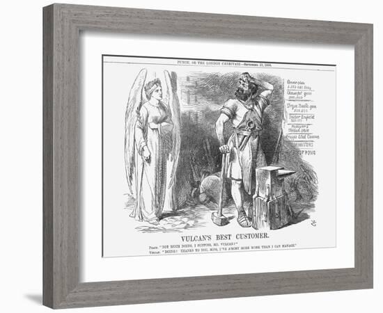 Vulcan's Best Customer, 1866-John Tenniel-Framed Giclee Print