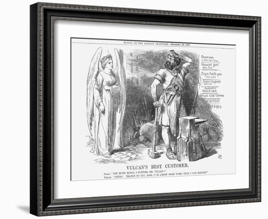 Vulcan's Best Customer, 1866-John Tenniel-Framed Giclee Print