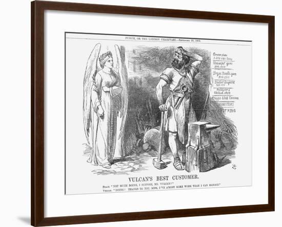 Vulcan's Best Customer, 1866-John Tenniel-Framed Giclee Print