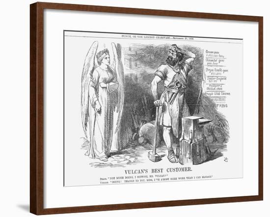 Vulcan's Best Customer, 1866-John Tenniel-Framed Giclee Print