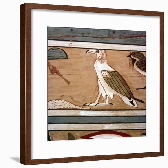Vulture on the inner wall of coffin of steward, Seni from El Bersha, Egypt, c2000 BC-Unknown-Framed Giclee Print