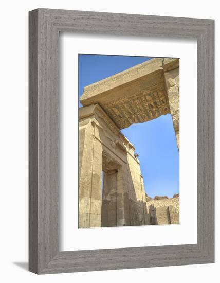 Vultures Painted on a Lintel, Temple of Haroeris and Sobek, Kom Ombo, Egypt,North Africa, Africa-Richard Maschmeyer-Framed Photographic Print