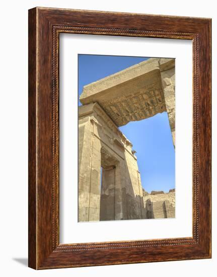 Vultures Painted on a Lintel, Temple of Haroeris and Sobek, Kom Ombo, Egypt,North Africa, Africa-Richard Maschmeyer-Framed Photographic Print