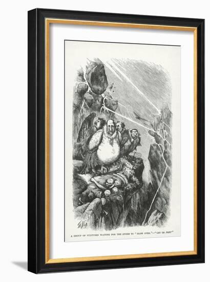 Vultures Waiting For the Storm to Blow Over- Let Us Prey, Harpers Weekly, 1871-Thomas Nast-Framed Giclee Print