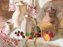 Still Life with Earthenware Jugs and Fresh Berries-VvoeVale-Photographic Print