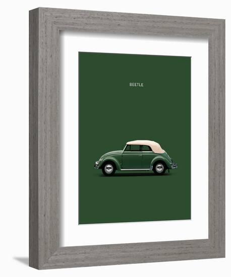 VW Beetle Green 53-Mark Rogan-Framed Art Print