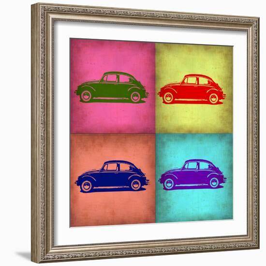 VW Beetle Pop Art 1-NaxArt-Framed Art Print