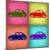 VW Beetle Pop Art 1-NaxArt-Mounted Art Print