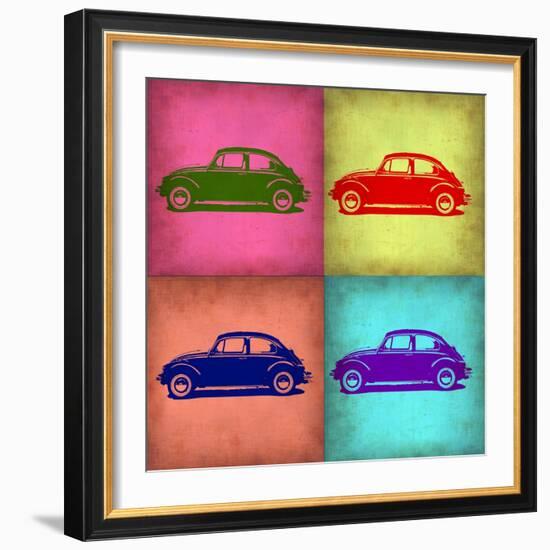 VW Beetle Pop Art 1-NaxArt-Framed Premium Giclee Print