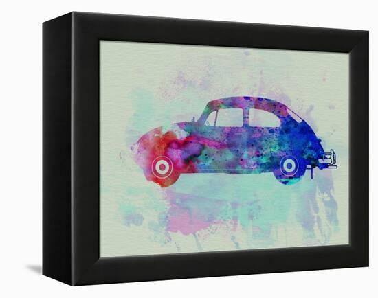 VW Beetle Watercolor 1-NaxArt-Framed Stretched Canvas