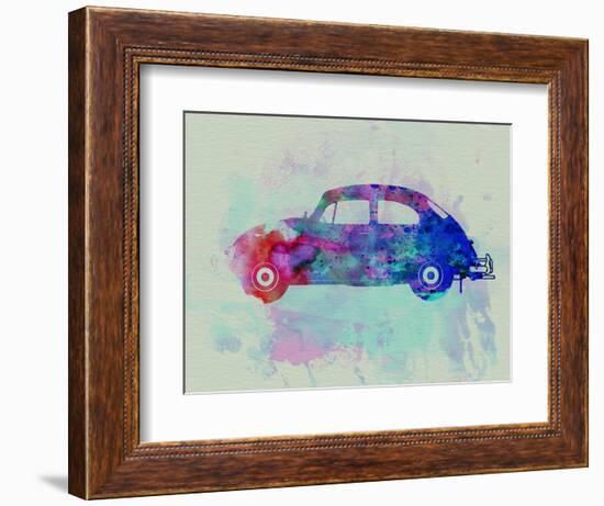 VW Beetle Watercolor 1-NaxArt-Framed Art Print