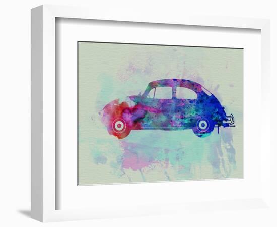 VW Beetle Watercolor 1-NaxArt-Framed Art Print