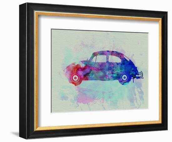 VW Beetle Watercolor 1-NaxArt-Framed Art Print