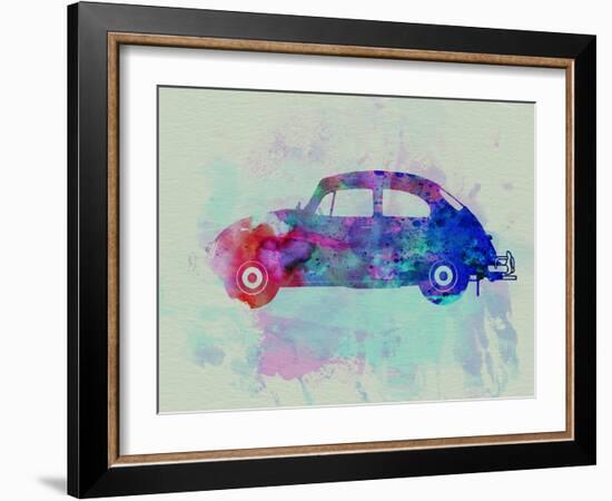 VW Beetle Watercolor 1-NaxArt-Framed Art Print