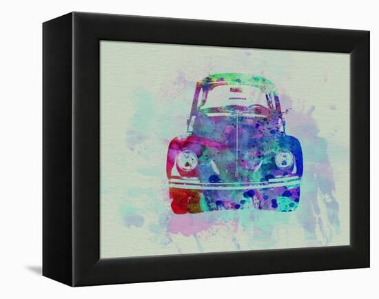 VW Beetle Watercolor 2-NaxArt-Framed Stretched Canvas