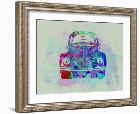 VW Beetle Watercolor 2-NaxArt-Framed Art Print