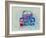 VW Beetle Watercolor 2-NaxArt-Framed Art Print