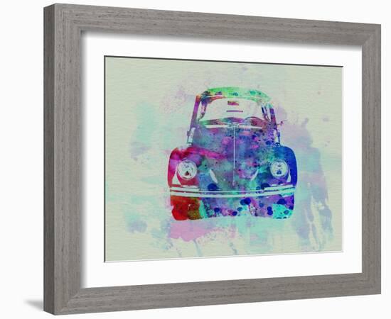 VW Beetle Watercolor 2-NaxArt-Framed Art Print