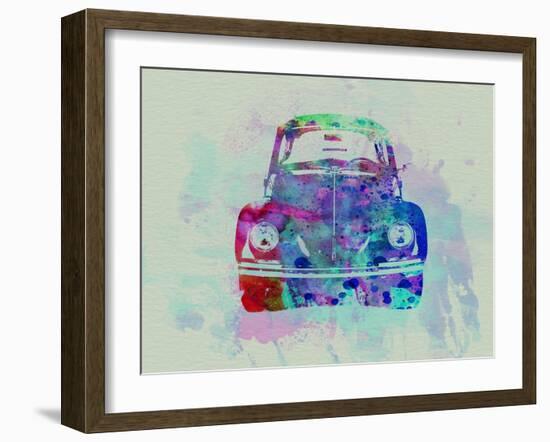 VW Beetle Watercolor 2-NaxArt-Framed Art Print