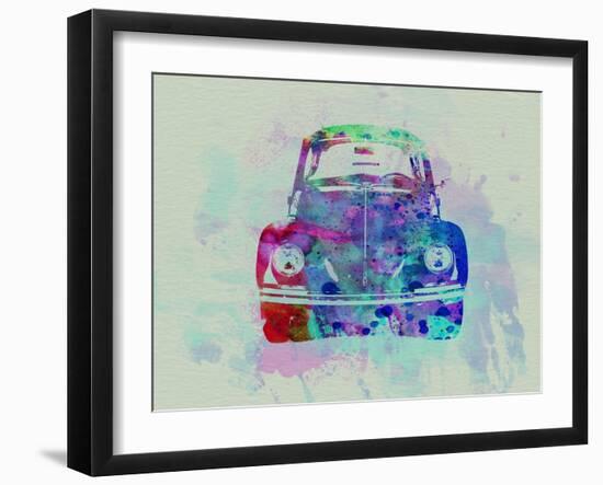 VW Beetle Watercolor 2-NaxArt-Framed Art Print