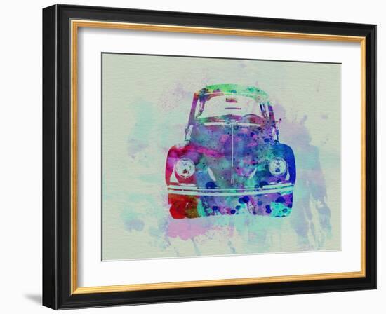 VW Beetle Watercolor 2-NaxArt-Framed Art Print