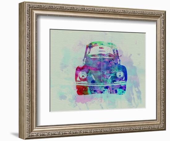 VW Beetle Watercolor 2-NaxArt-Framed Art Print