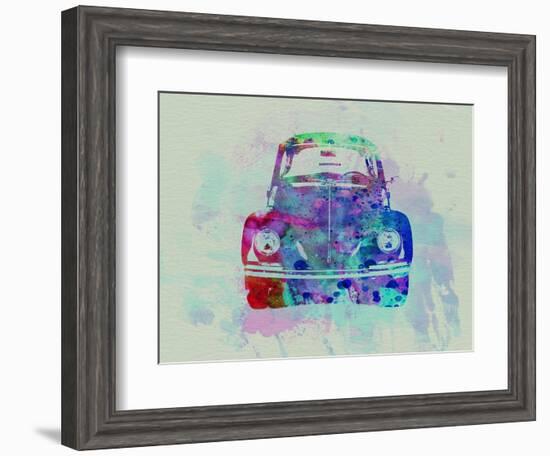 VW Beetle Watercolor 2-NaxArt-Framed Art Print