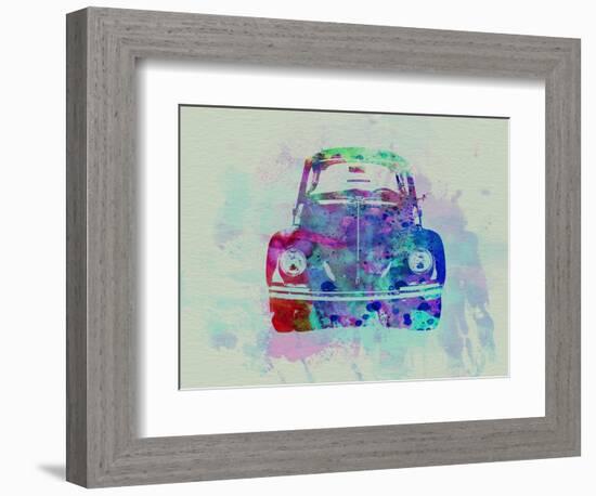 VW Beetle Watercolor 2-NaxArt-Framed Art Print