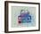 VW Beetle Watercolor 2-NaxArt-Framed Art Print