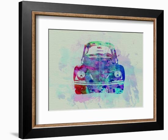 VW Beetle Watercolor 2-NaxArt-Framed Art Print