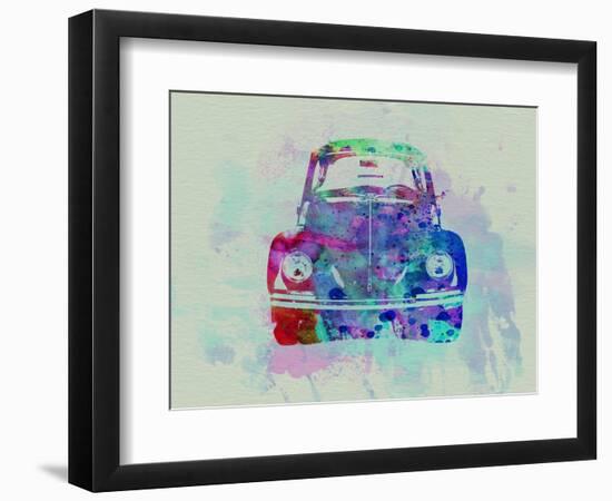 VW Beetle Watercolor 2-NaxArt-Framed Art Print