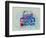 VW Beetle Watercolor 2-NaxArt-Framed Art Print