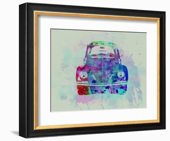 VW Beetle Watercolor 2-NaxArt-Framed Art Print