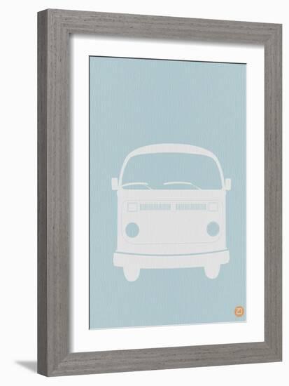 VW Bus Blue Poster-NaxArt-Framed Art Print