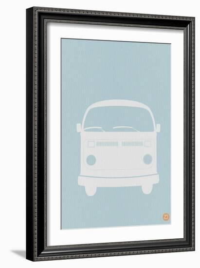 VW Bus Blue Poster-NaxArt-Framed Art Print