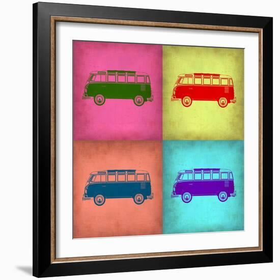 VW Bus Pop Art 1-NaxArt-Framed Art Print