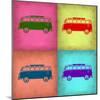 VW Bus Pop Art 1-NaxArt-Mounted Art Print