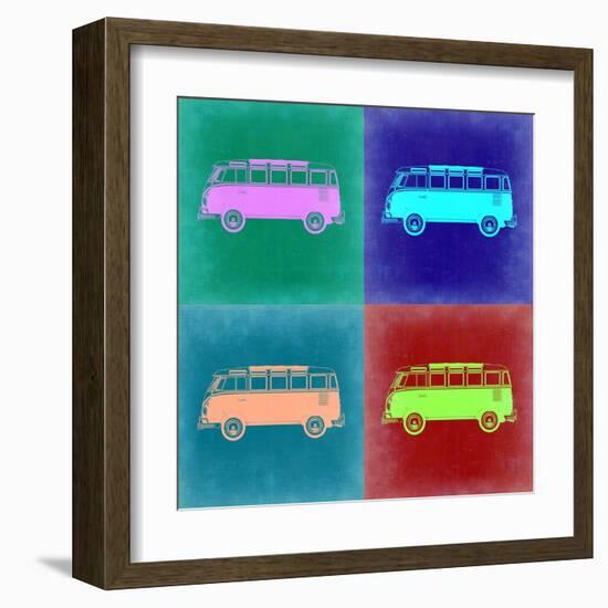 VW Bus Pop Art 2-NaxArt-Framed Art Print