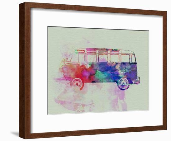 VW Bus Watercolor-NaxArt-Framed Art Print