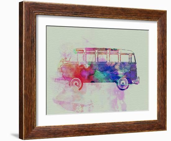 VW Bus Watercolor-NaxArt-Framed Art Print