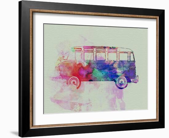 VW Bus Watercolor-NaxArt-Framed Art Print