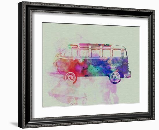 VW Bus Watercolor-NaxArt-Framed Art Print