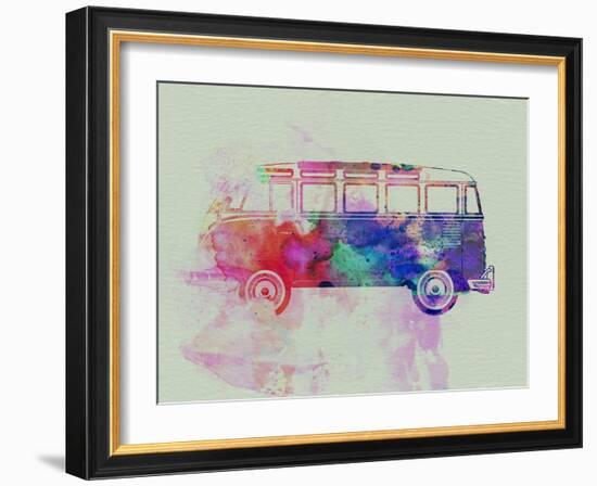 VW Bus Watercolor-NaxArt-Framed Art Print