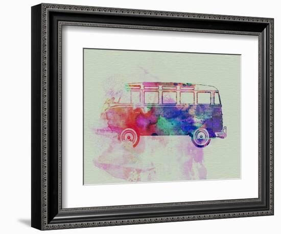 VW Bus Watercolor-NaxArt-Framed Premium Giclee Print